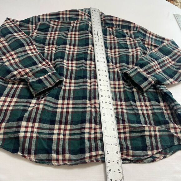 L.L. Bean VTG Green Paid Cotton Long Sleeve Button Down Shirt Size XXL - Picture 6 of 6